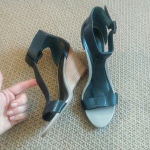 Caslon ankle strap wedge shoe